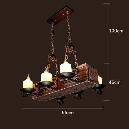 Farmhouse Style Wooden LED Light Fixture