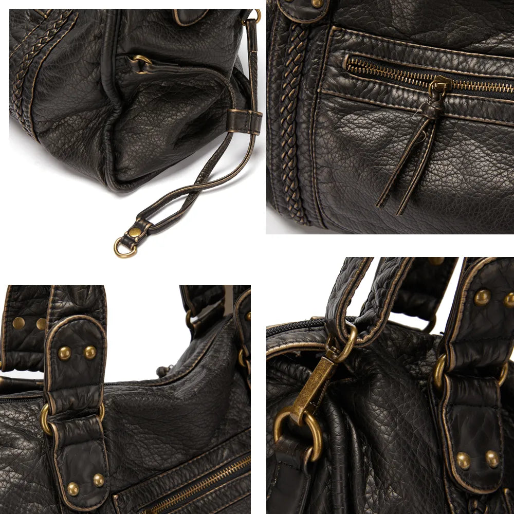 Elegant Women's Leather Tote Handbag