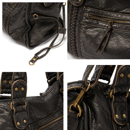 Elegant Women's Leather Tote Handbag