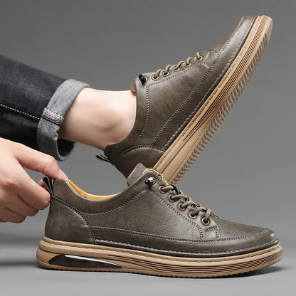 Brown Leather Sneakers
