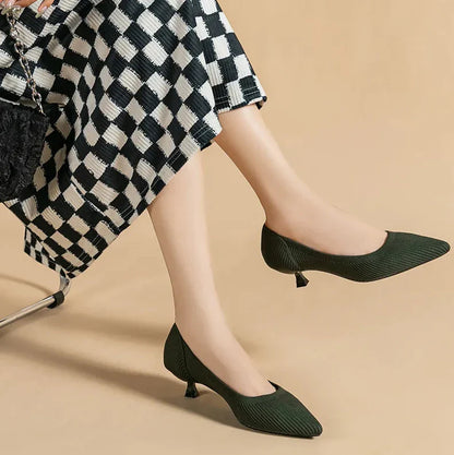 Cute Cat Heel Shoes