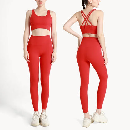 Ladies Lightweight 2 Piece Gym Yoga Outfit Set