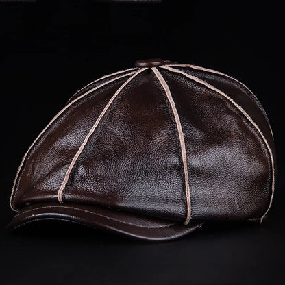 Timeless Tan Leather Fedora Hat - Comfort Fit