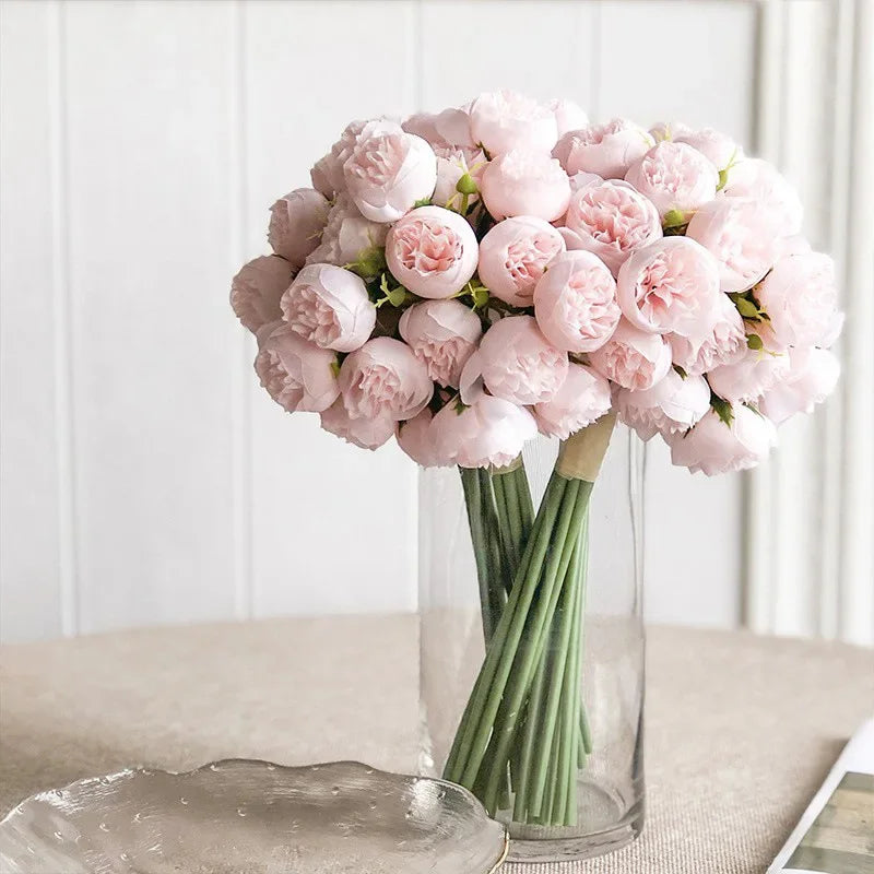 Delicate Pink Rose Flower Decor with 27 Petals - OutfitLondon