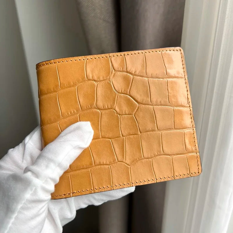 Custom Initials Gator Leather Wallet
