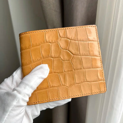 Custom Initials Gator Leather Wallet
