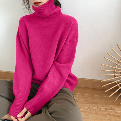 Soft Chunky Cold Weather Turtleneck Sweater