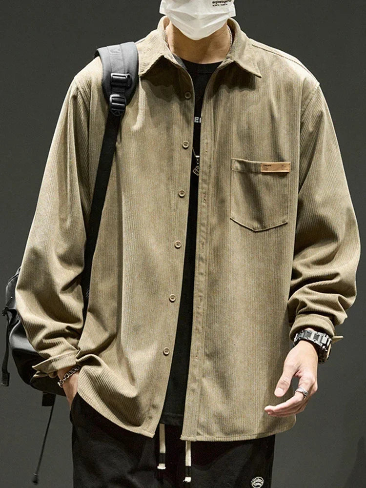 Comfortable Loose Fit Mens Cargo Shirt