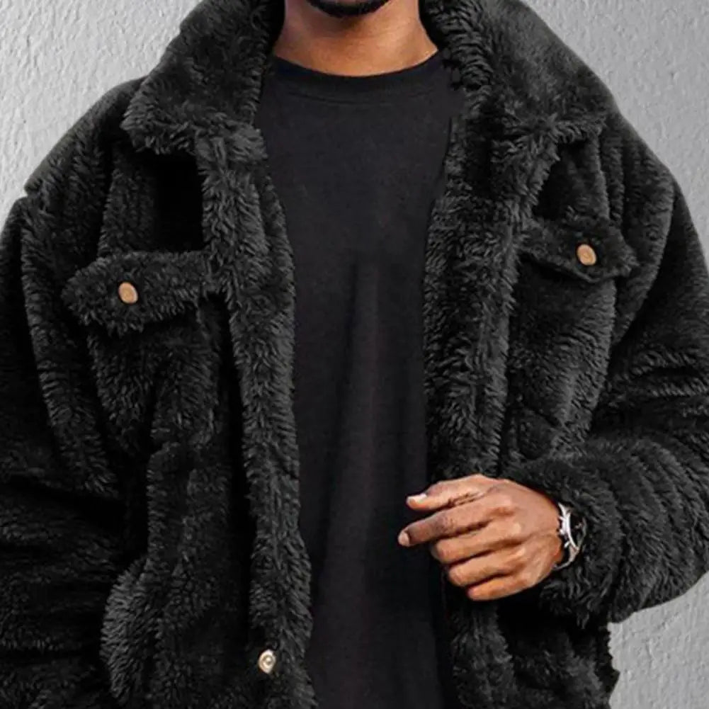 Luxurious Suede Men's Jacket - Warm Winter Coat