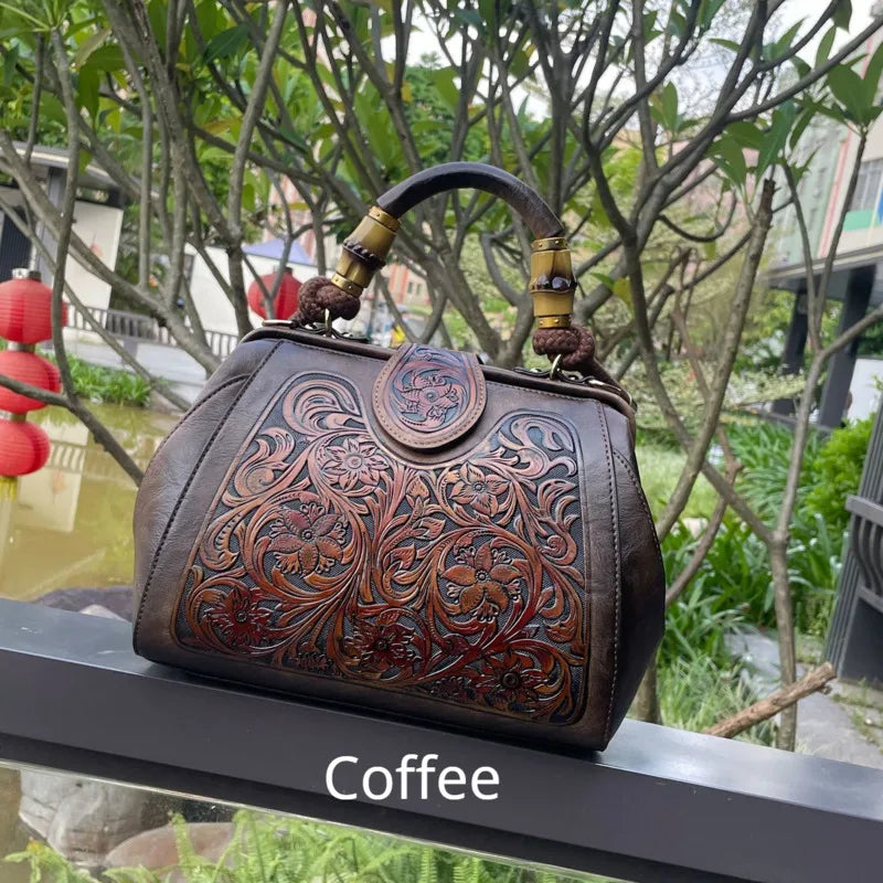 Authentic Leather Vintage Women's Tote Bag