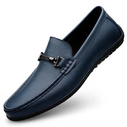 Elegant Leather Slip On Loafers