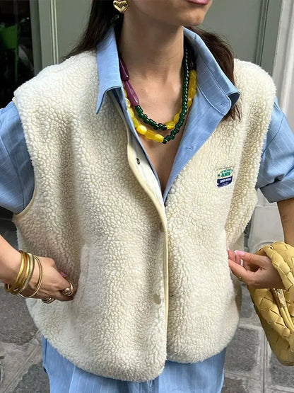 Cozy Women's Knitted Cardigan Vest