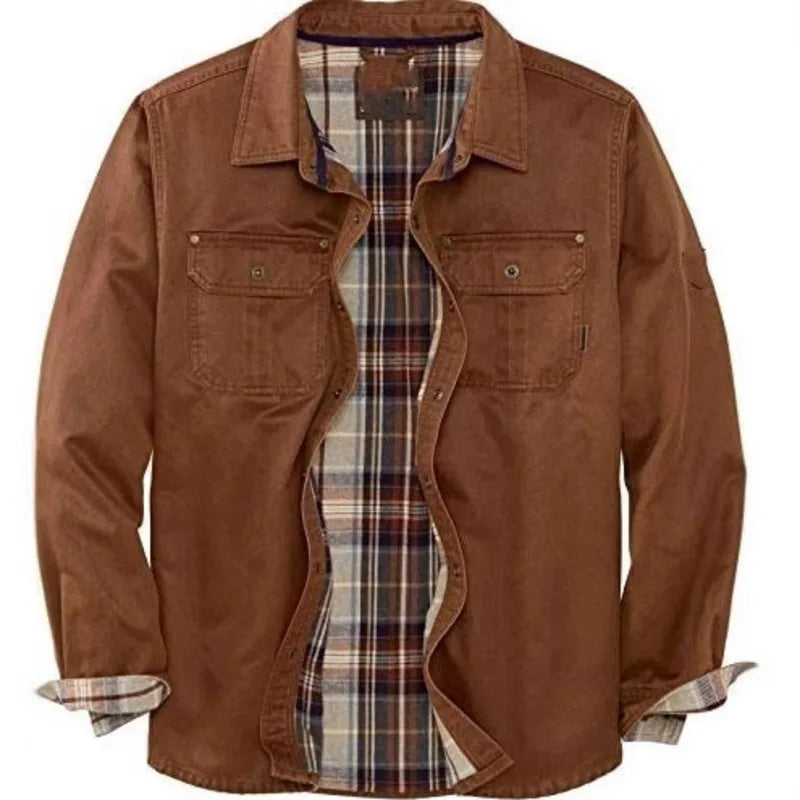 Rugged Mens Leather Biker Jacket