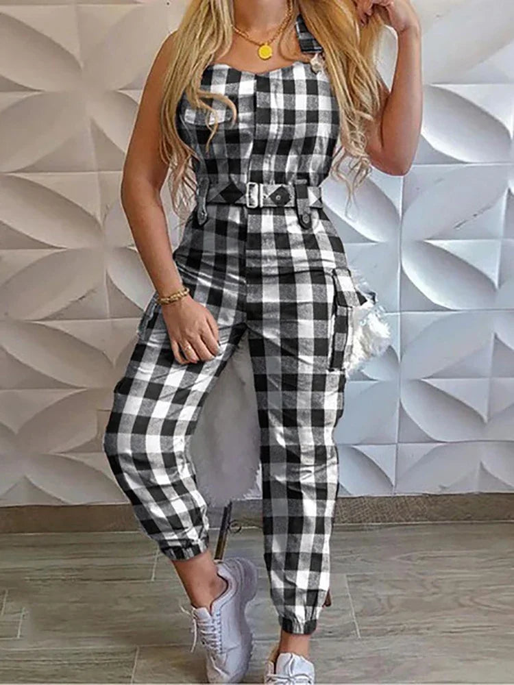 Comfortable Casual Jumpsuit with Elastic Waist