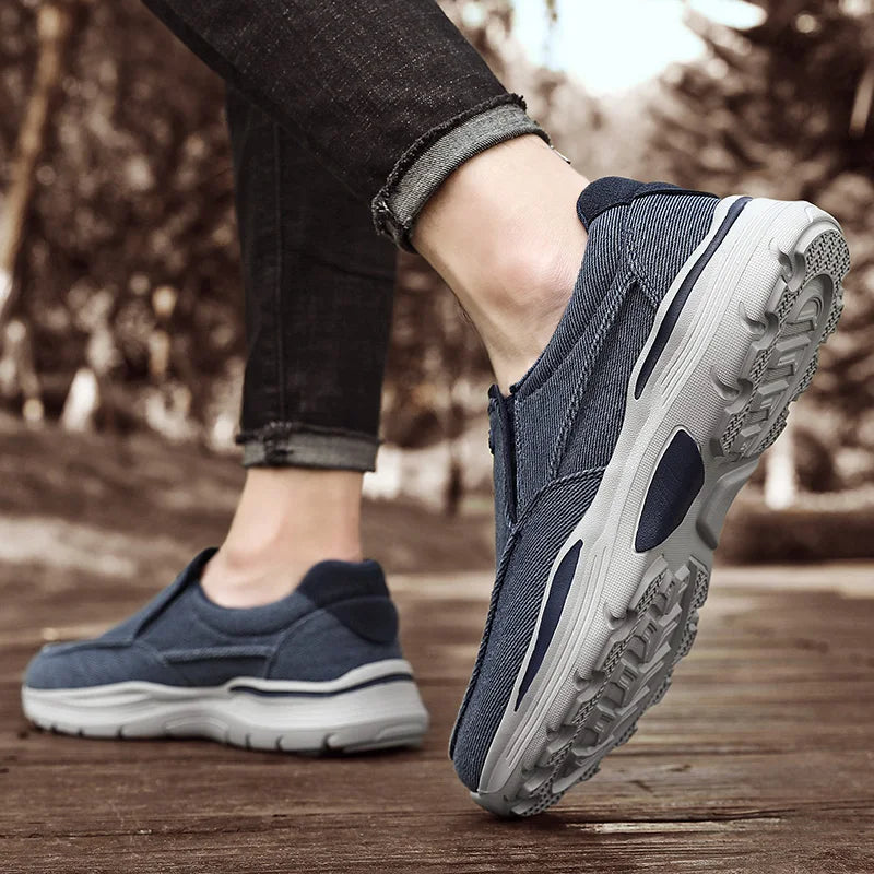 Lightweight Casual Blue Slip On Shoes