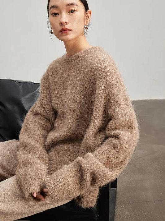 Soft Oversized Alpaca Knit Sweater - OutfitLondon