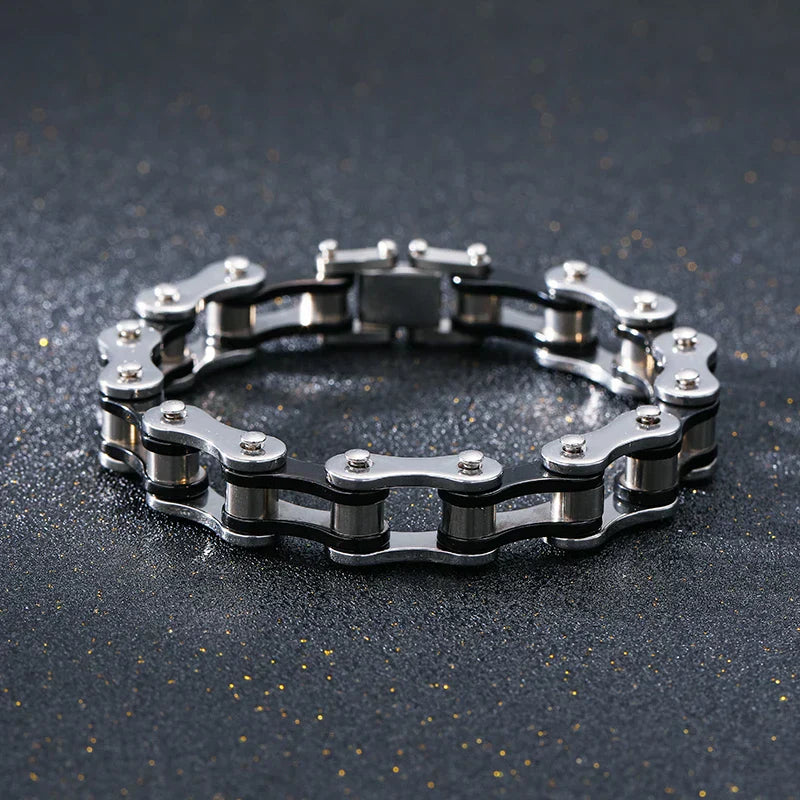 Men's Stainless Steel Motorcycle Bracelet Durable