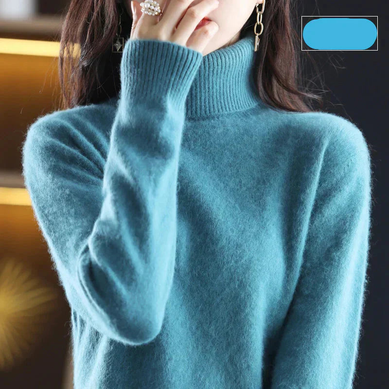 Women's Soft Luxury Cashmere Crew Neck Winter Sweater