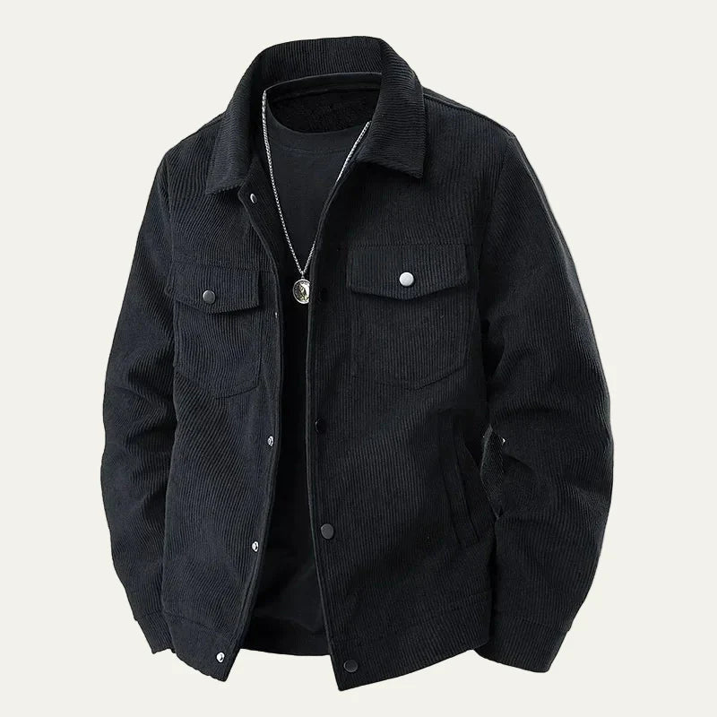 Rugged Corduroy Denim Jacket for Men