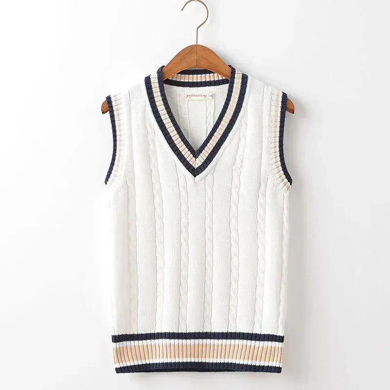 Thick Crew Neck Mens Tank Top Sweater