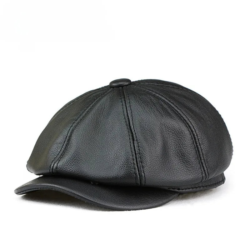 Authentic Leather Newsboy Hat Extra Large