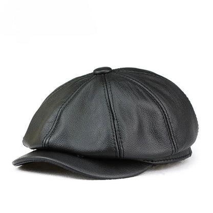 Authentic Leather Newsboy Hat Extra Large
