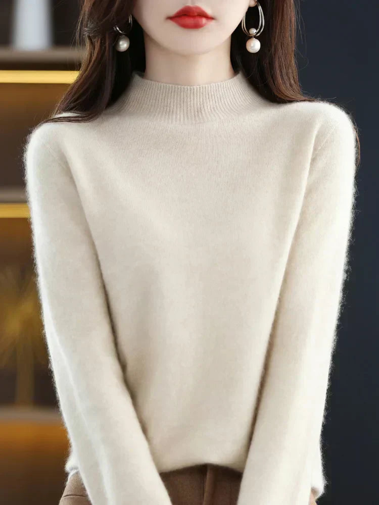 Cozy Ladies Merino Wool Pullover Sweater