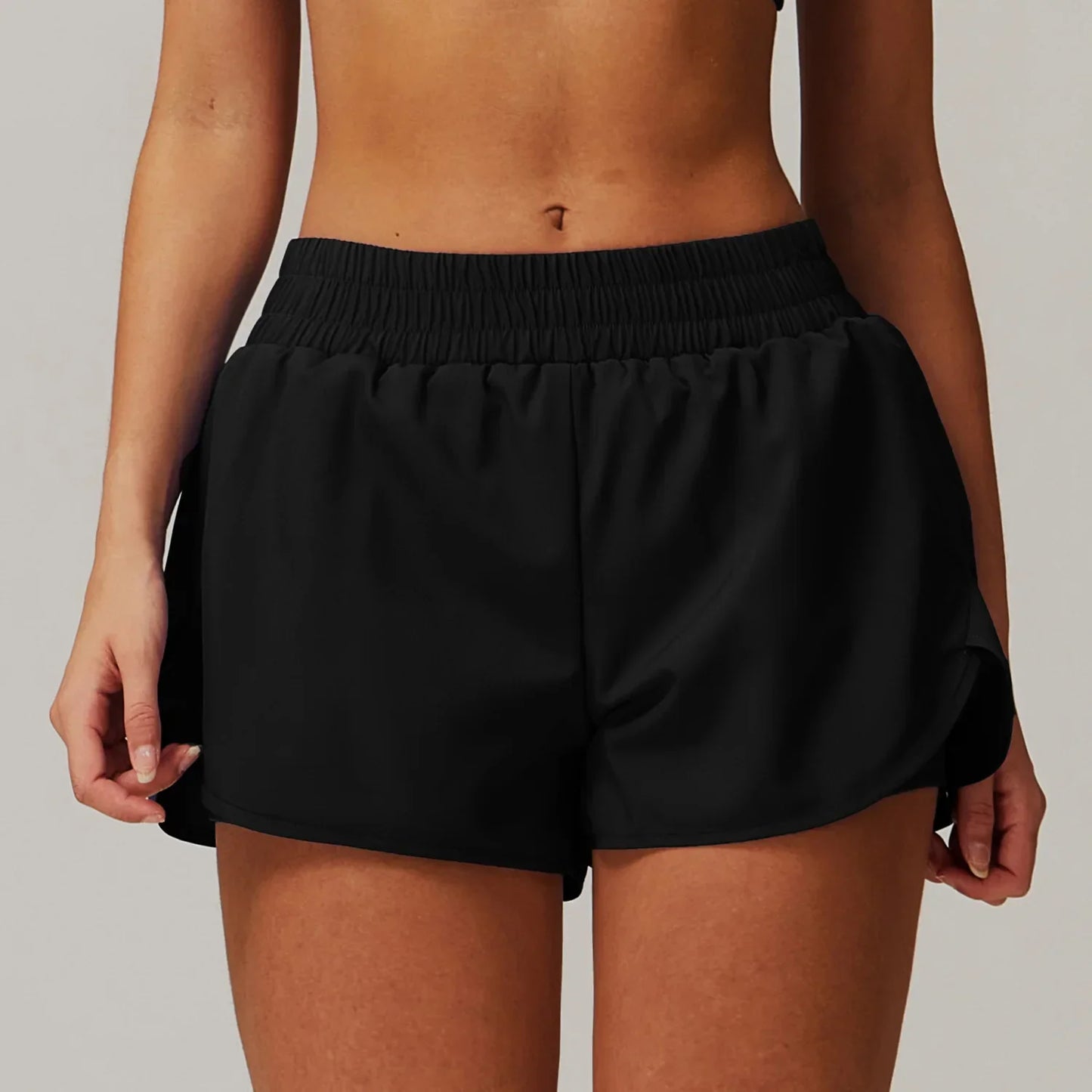 Women's Soft High Waisted Yoga Shorts with Pockets