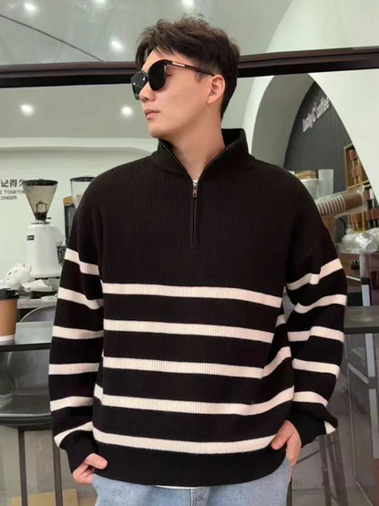 Timeless Horizontal Neck Pullover Sweater - OutfitLondon