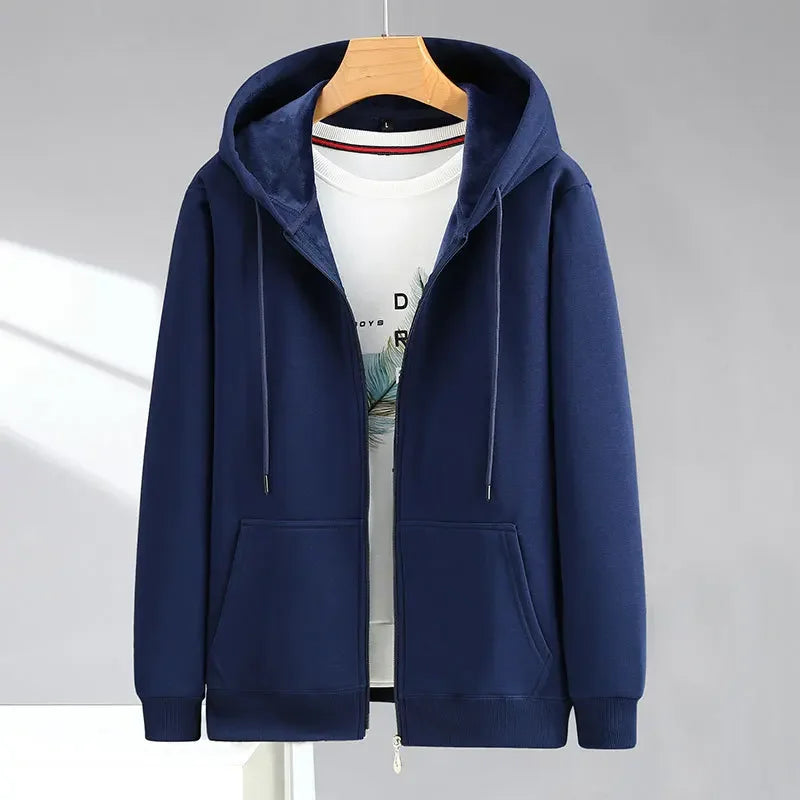 Big Mens Zipper Hoodie Sweatshirt