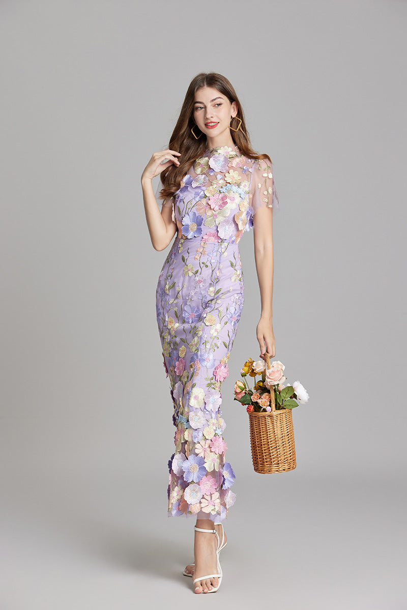 Beautiful Lace See Through Long Dress