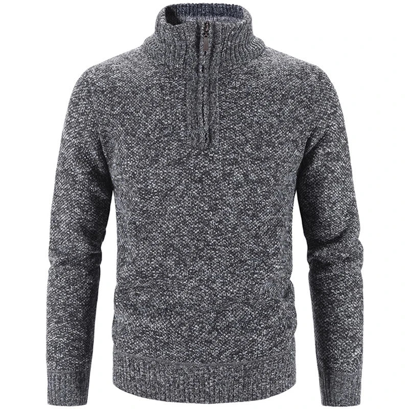 Cozy Mens Thick Fleece Winter Sweater