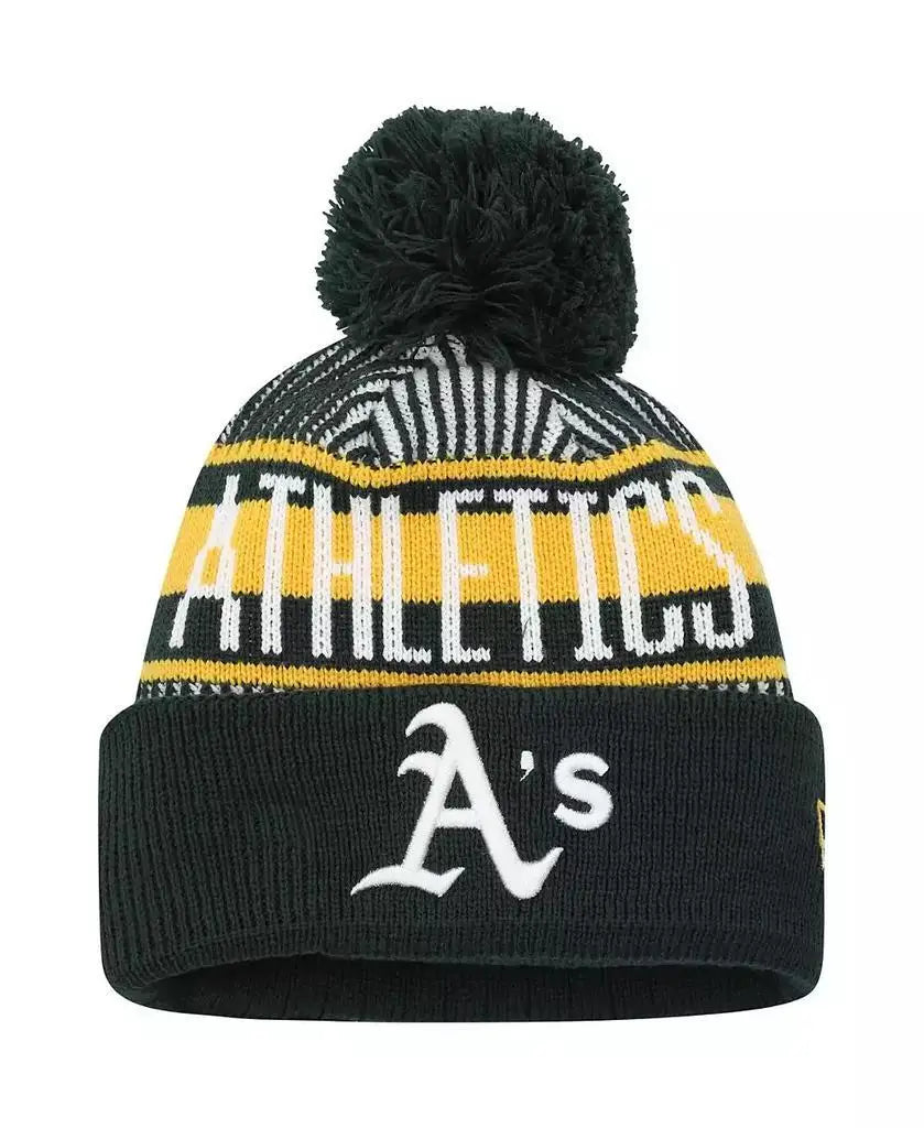 Authentic Oakland Athletics Youth Green Knit Beanie Cap - OutfitLondon