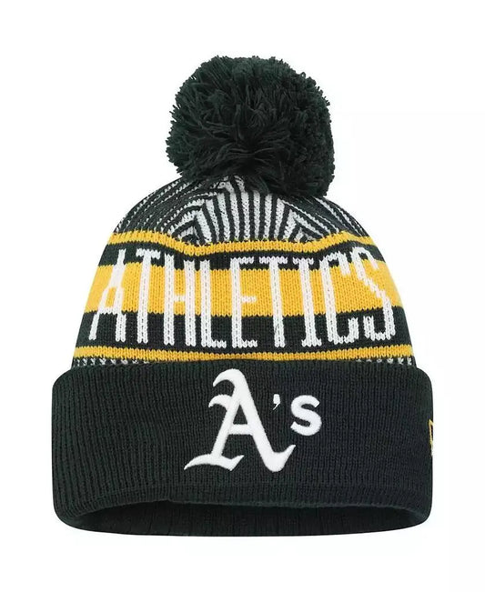 Authentic Oakland Athletics Youth Green Knit Beanie Cap - OutfitLondon