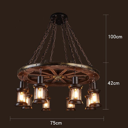 Farmhouse Style Wooden LED Light Fixture
