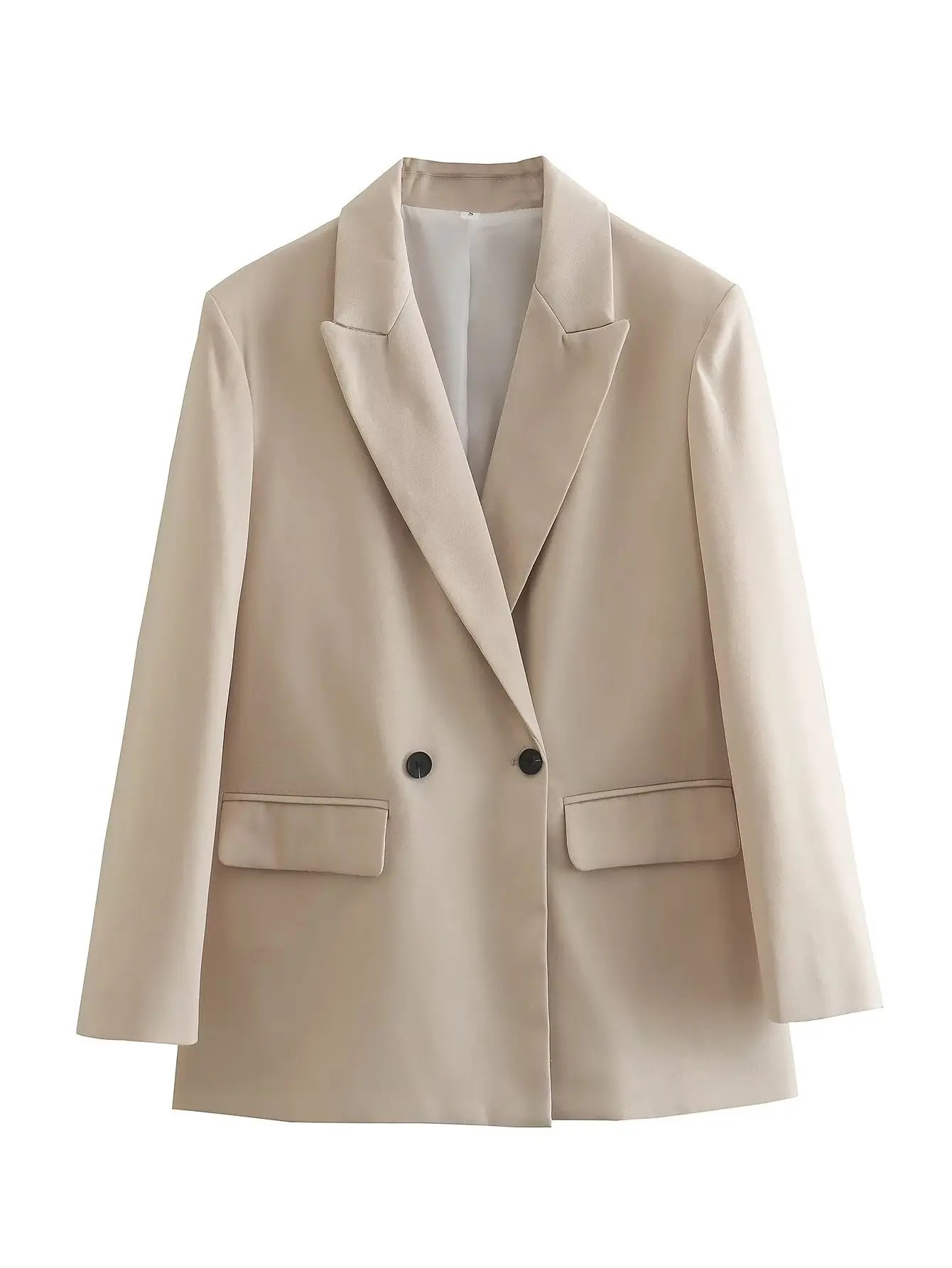 Timeless Tailored Ladies Coat with Pockets and Buttons - OutfitLondon
