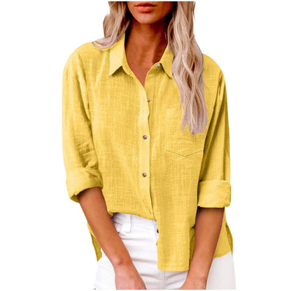 Women's Simple Relaxed Cotton Shirt