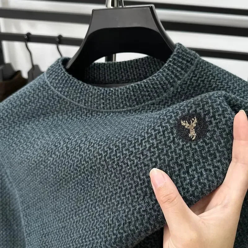 Comfortable Casual Men's Crew Neck Pullover Sweater