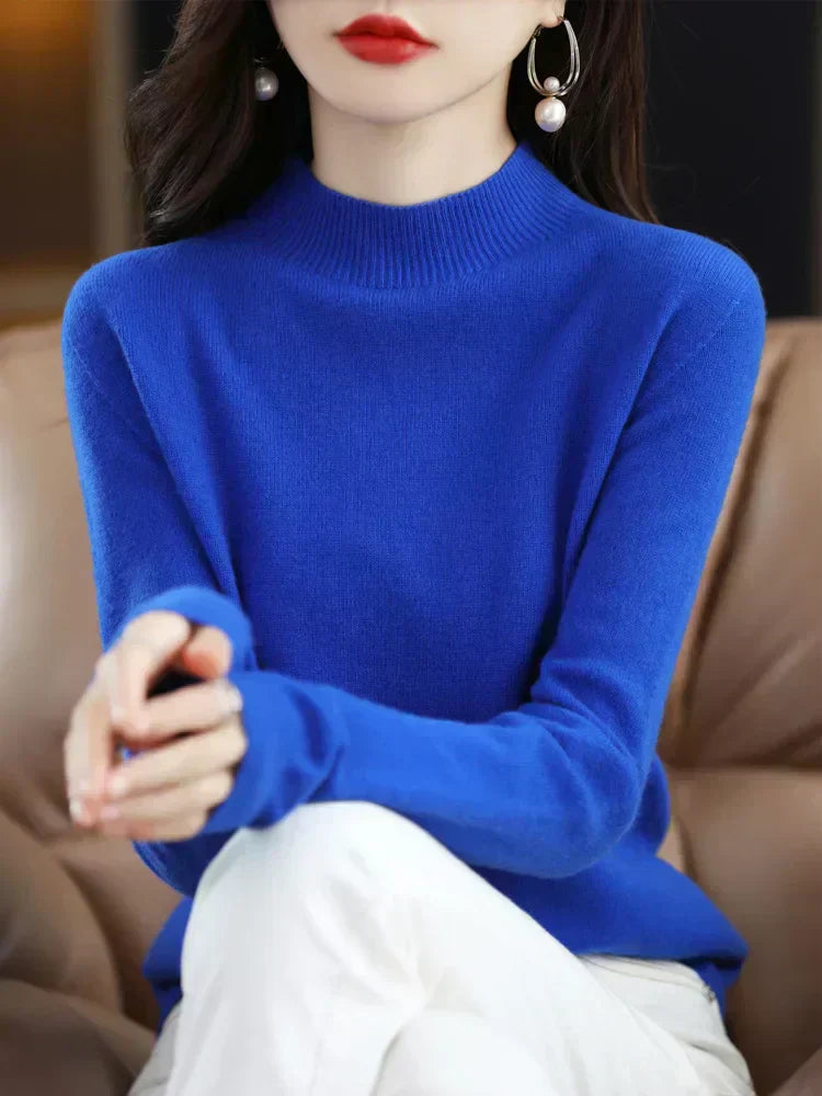 Cozy Ladies Merino Wool Crew Sweater