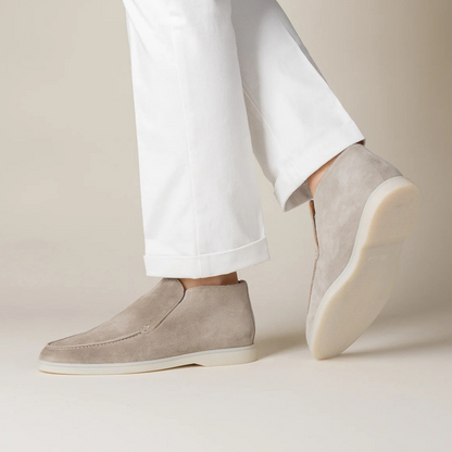 Men's Leather Slip On Ankle Boots - OutfitLondon