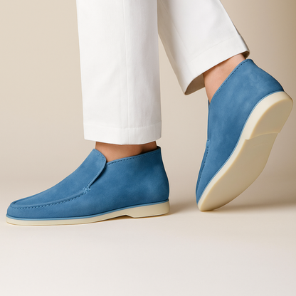 Men's Leather Slip On Ankle Boots