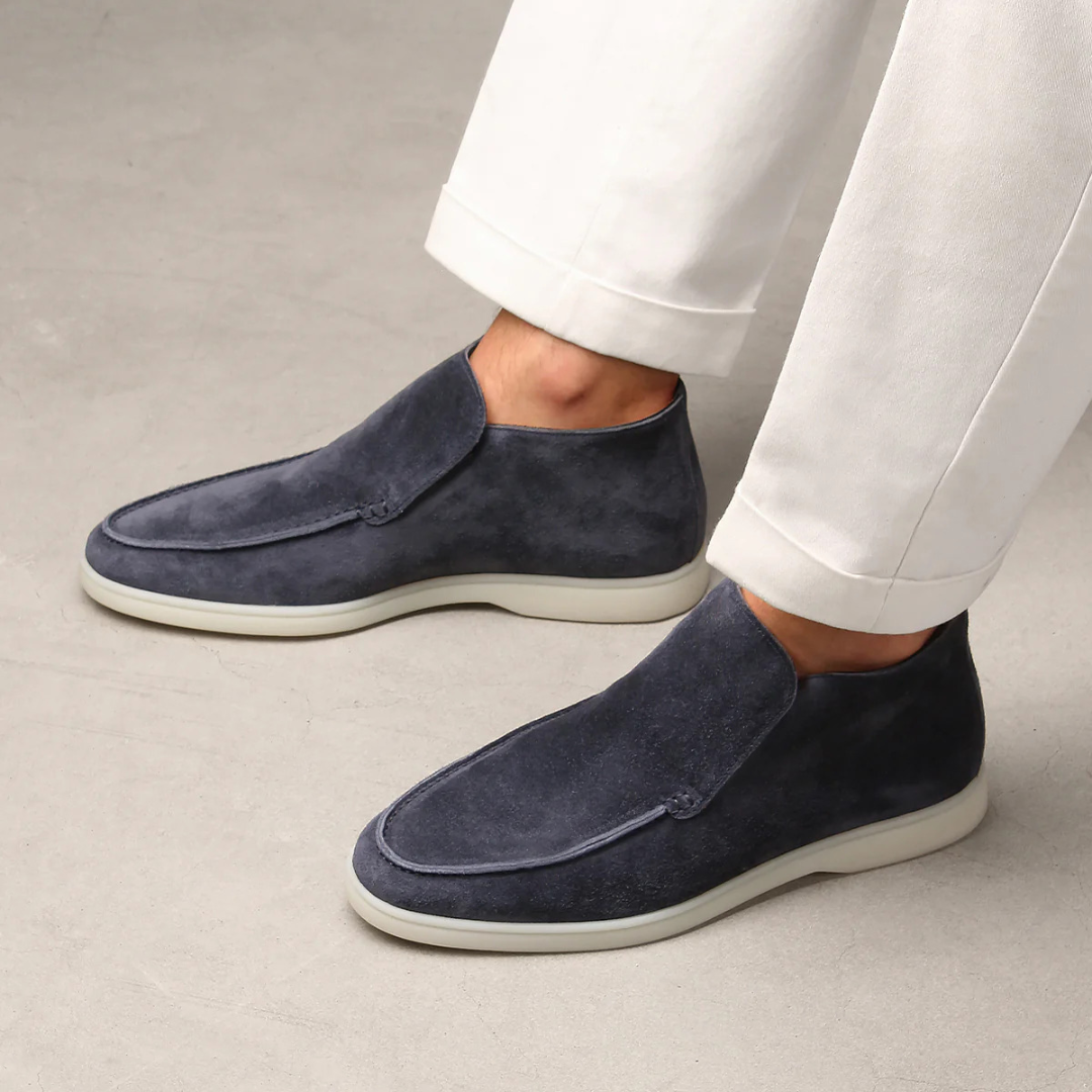 Men's Leather Slip On Ankle Boots