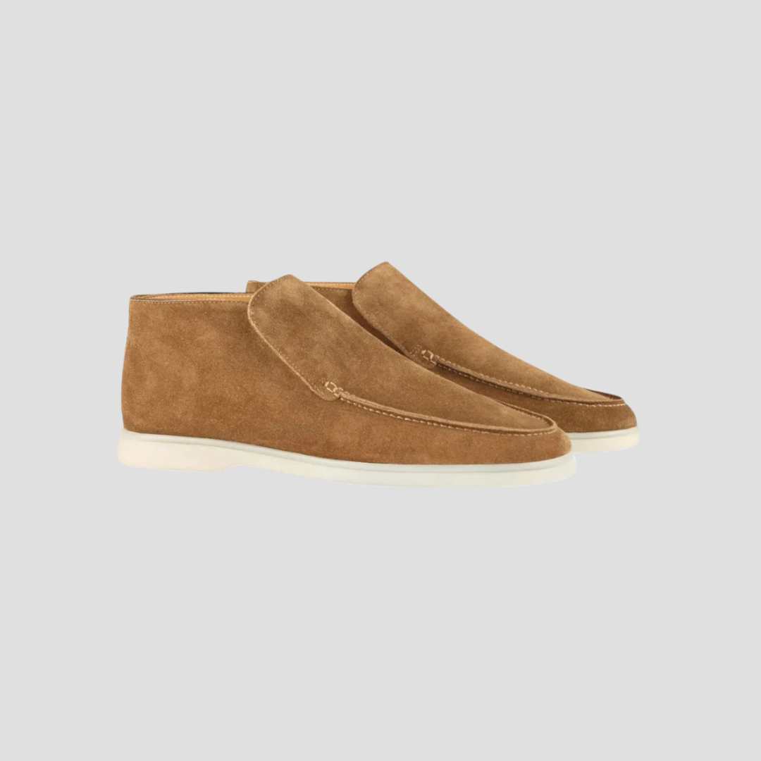 Men's Leather Slip On Ankle Boots