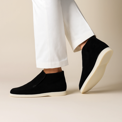 Men's Leather Slip On Ankle Boots