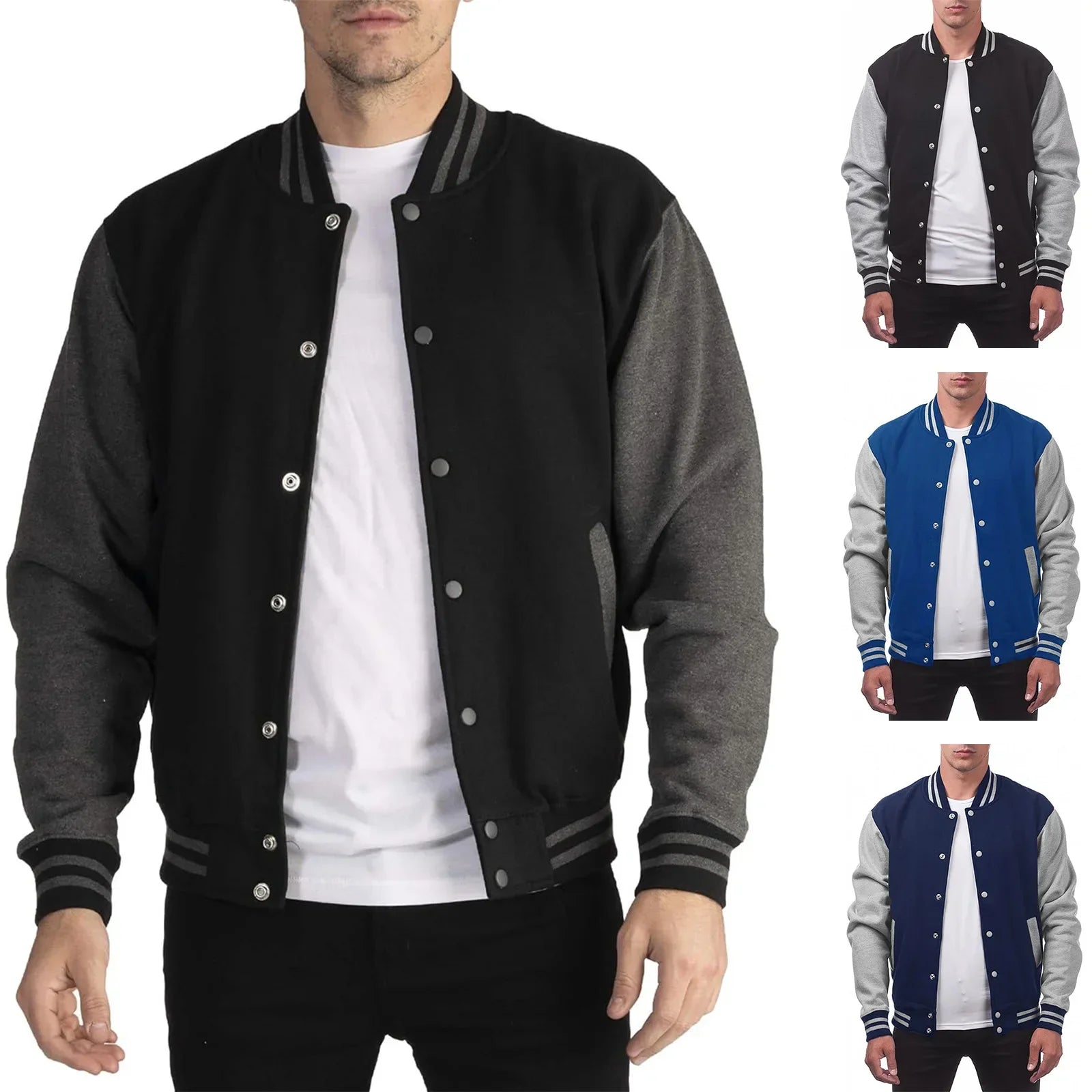 Relaxed Fit Mens Sports Bomber Jacket - OutfitLondon