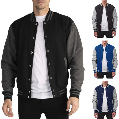 Relaxed Fit Mens Sports Bomber Jacket - OutfitLondon