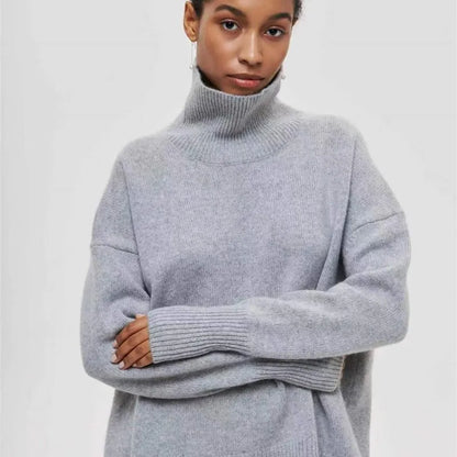 Cozy Big Fit Crew Neck Wool Sweater