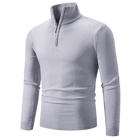 Warm Mens Quarter Zip Fleece Sweater - OutfitLondon