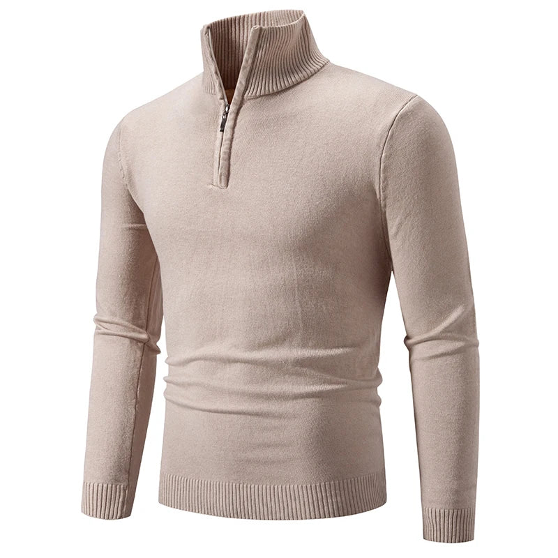 Warm Mens Quarter Zip Fleece Sweater