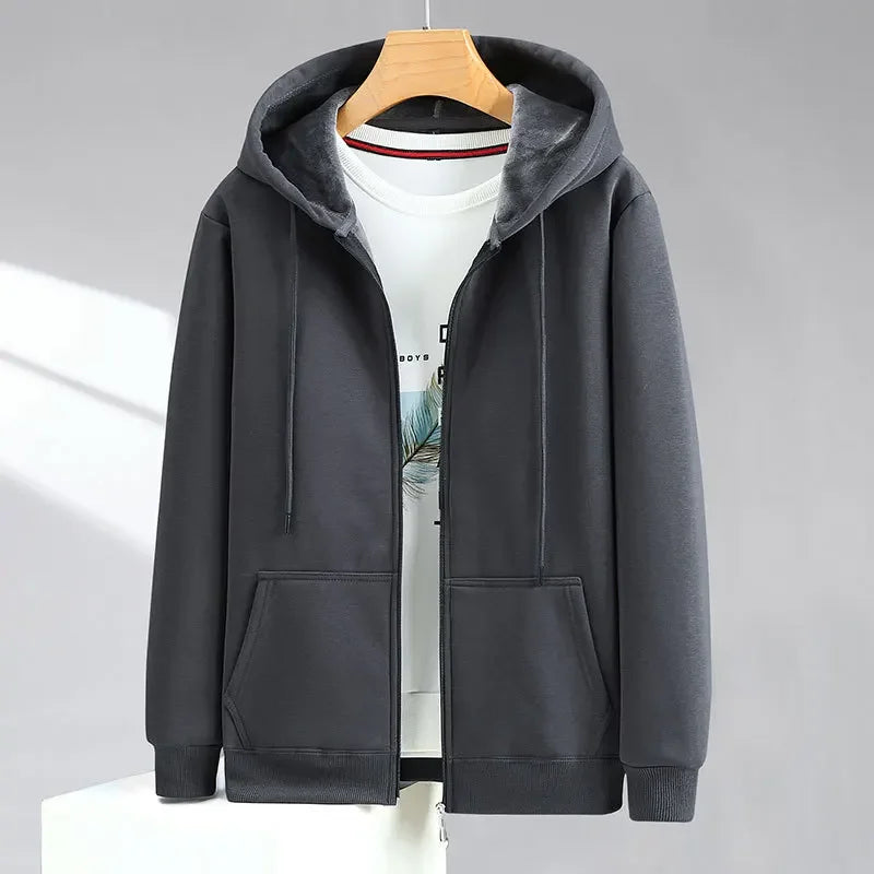 Big Mens Zipper Hoodie Sweatshirt